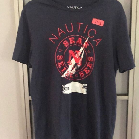 Nautica Navy sees Nautical shirt, size M - Picture 1 of 4